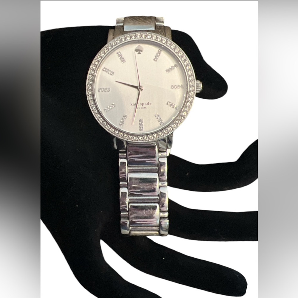 Kate Spade Women's Gramercy Grand Pave Bezel Crystals Bracelet Watch 38mm